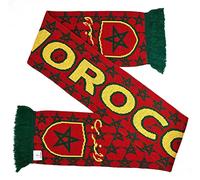 Euroscarves Écharpe en tricot Maroc Soccer, Rouge, vert, doré, fits all