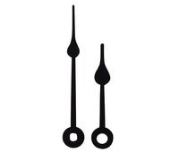 Euroshaft Aiguilles d'horloge de rechange en métal compatibles avec les mouvements allemands UTS Hermle Kienzle Junghans Noir 63 mm