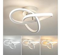 Euroshine Plafonnier LED Moderne, 22W 2500LM Luminaire Plafonnier LED Dimmable 3000K-6500K, Lampe de Plafond en Acrylique Blanc pour Cuisine, Chambre à Coucher, Couloir, Balcon