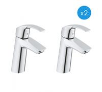 Eurosmart Lot de 2 mitigeurs monocommande Lavabo Taille M (23324001-DUO)