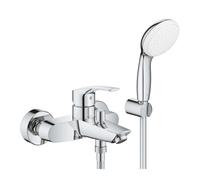 EUROSMART Mitigeur monocommande bain/douche avec douchette, Chrome (33302003)