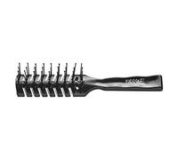 EUROSTIL 2 PUAS BOLA CEPILLO ESQUELETO Negro 2 CUILLÈRES Balle Grand Squelette Brosse Noir 1UN Mixte, Seulement