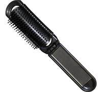 Eurostil Brosse à cheveux avec miroir Noir 1pc