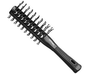 Eurostil Brosse Squelette Double Tunnel Manche en caoutchouc Noir
