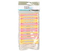 EUROSTIL paquet de 12 rouleaux permanente ondulé diamètre 7.5mm ROSE JAUNE
