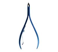 Eurostil Pince à cuticules 10cm Couleur Titane Bleu 1un