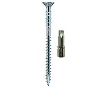 Eurotec 111804 Vis d'ajustement Justitec TX25 galvanisé/bleu/argenté 6 x 60 mm