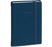 EUROTEXTAGENDA ML Silk - 12x17 cm - avec élastique - Journalier - 12 mois de août à juillet Bleu G