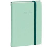 EUROTEXTAGENDA ML Silk - 12x17 cm - avec élastique - Journalier - 12 mois de août à juillet Vert clair G