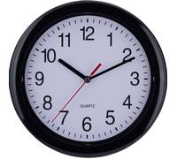 Eurotime Horloge murale 22221 – à quartz 25 cm – Noir