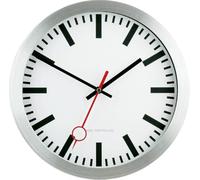 Horloge murale EUROTIME 59002-07 radiopiloté(e) 30 cm argent