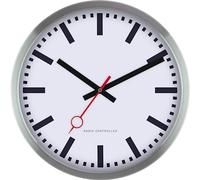 Eurotime Horloge Murale 59530-07 radiopiloté(e) 35 cm Argent mécanisme d'horloge Silencieux