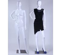 Eurotondisplay beau mannequin femme debout LF3-B mannequin abstrait blanc brillant femme mannequin