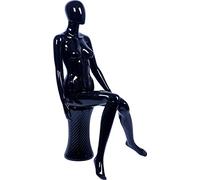 Eurotondisplay FA-6B Mannequin de vitrine moderne assis et abstrait Noir brillant