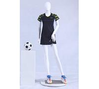 Eurotondisplay FC-4W - Mannequin de vitrine féminin - 175 cm - Blanc - En plastique PE - Pivotant à 360° - 6 pièces - Plaque de support en métal avec piquet de mollet
