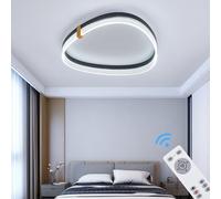 Eurotondisplay LED Plafonnier TY4567-5S Télécommande / Application mobile Couleur de lumière réglable Luminosité réglable noir or Plafonnier Lampe Lampe