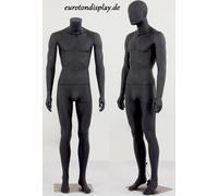 Eurotondisplay LM1-8 New High Quality Male Male Beautiful Abstract Black Matte Lacquered Mannequin Nose and Mouth Shaped Detachable Head (Tête détachable en forme de nez et de bouche)