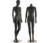 Eurotondisplay mannequin femme LF1-8 abstrait noir mat laqué nez et bouche mannequin femme élégante