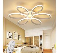 Eurotondisplay Plafonnier LED XW809 74 cm 160 W - Cadre en métal laqué blanc avec télécommande, couleur de la lumière/luminosité réglable, intensité variable A+ (XW809W-74 cm, blanc)