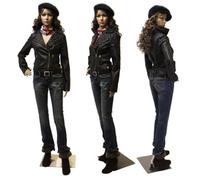 Eurotondisplay SF-11 Mannequins féminins Couleur de Peau Deux Perruques gratuites Plaque de métal tête et Bras Mobiles