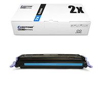 Eurotone 2X Toner Cartouche pour HP Color Laserjet 1600 2600 N 2605 DN DTN CM-1015 MFP 1017 MFP remplacé Bleue Q6001A