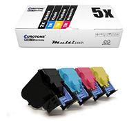 Eurotone 5X Toner pour Konica Minolta Bizhub C 35 P remplace TNP22 Noir Set Bleu Red Jaune