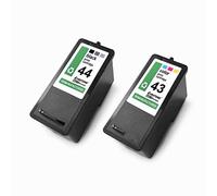 Eurotone Jeu de 2 Cartouches d'encre compatibles pour Lexmark 44XL 18Y0144E 43XL 18Y0143E remplace X6570 X6575 X7550 X7675 X9350 - 1x Noir & 1x Couleur