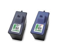 Eurotone Jeu de 2 Cartouches d'encre compatibles pour Lexmark 82XL 18L0032E 83XL 18L0042E remplace X6150 X6170 X6190 X6190PRO - 1x Noir & 1x Couleur