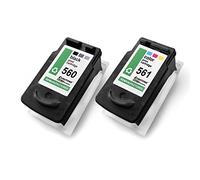 Eurotone Lot de 2 cartouches d'encre compatibles avec Canon Pixma TS 5350 Series, remplace PG560XL, CL561XL CMYK, noir, cyan, magenta, jaune