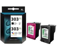 Eurotone Lot de 2 cartouches d'encre compatibles avec HP 303 Envy Inspire 7900 Series, remplace 303XL Noir + Color OfficePro Edition