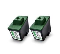 Eurotone Lot de 2 cartouches d'encre compatibles avec Lexmark X1110 X1130 X1140 X1150 X1155 X1160 X1170 X1180 X1185 X1190 Remplace NO16 NO17 BK