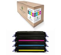 Eurotone Lot de 4 toners compatibles avec HP Color Laserjet 1600 2600 2605 DN N DTN remplace Q6000A-03A 124A