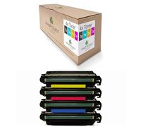 Eurotone Lot de 4 toners compatibles avec HP Color Laserjet Enterprise CP 5525 XH DN N remplace CE270A-73A 650A