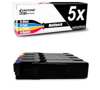 Eurotone Lot de 5 toners compatibles avec Dell 2130cn 2135cn Remplace cartouches d'encre Noir/bleu/rouge/jaune OfficePro Edition
