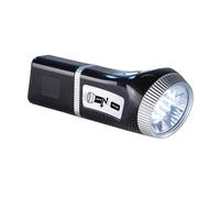 EUROtops Light'n Plug Lampe de poche LED d'urgence avec prise de courant, sans câble/piles, fixable avec aimant, dragonne, 150 lumens, petite taille, noire