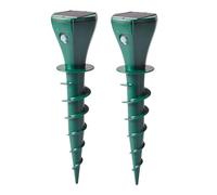 EUROtops Lot de 2 répulsifs solaires anti-campagnols | Piquet de terre avec filetage | 3 modes de vibration | Alimentation solaire | Zone d'action d'environ 650 m²