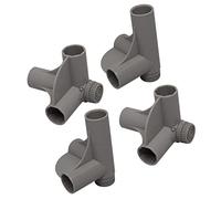 Eurotrail Pièces d'angle - Armoire de Rangement pour Camping 22 mm, 25mm- 4 pièces - Gris