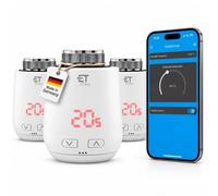 Eurotronic Comet ZZ Eco Lot de 3 thermostats de radiateur intelligents | Thermostat de radiateur intelligent avec Zigbee programmable, économie d'énergie, compatible avec Smart Home