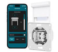 Eurotronic ET Shutter WiFi - Interrupteur de volet Roulant WiFi Smart Home - Contrôle encastré par Application - Compatible avec Busch-Jaeger Gira Merten - 230 V - Minuterie et télécommande - Blanc