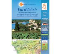 Eurovélo 6 (LOT DE 6 CARTES sous blister) Collectif (Auteur)