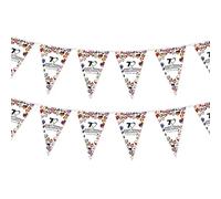 Eurovision 2026 Décorations de fête, Concours Eurovision de la chanson 2026, Bannière triangulaire, 16 mini drapeaux nationaux pour l'Europe, Drapeau Euro 2026 Bannière Colorée pour Jardin Bar