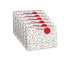 Eurowrap - 26988-6C - Un lot de 6 sacs cadeaux anniversaire - Grands formats 37,3x11,8x27,5cm - à pois multicolores - Qualité supérieure, résistants : 210g - idéaux pour puzzles, jeux, coffrets