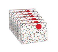 Eurowrap - 26988-6C - Un lot de 6 sacs cadeaux anniversaire - Grands formats 37,3x11,8x27,5cm - à pois multicolores - Qualité supérieure, résistants : 210g - idéaux pour puzzles, jeux, coffrets