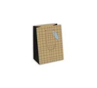 Eurowrap 28794-0Cpack - Un lot de 6 Sacs Cadeaux Kraft- Format Pocket- Dimensions : 17x6x22 cm - 210g - Motif : Géométriques noirs Sur Fond Kraft - Idéal pour : Livre De Poche, Boite De Jeu