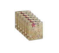 Eurowrap 30603-3Cpack - Un lot de 6 Sacs Cadeaux Kraft- Format Moyen - 21,5x10,2x25,3cm - 210g - Motif : Étoiles Multicolores- Emballage Cadeau, Idéal pour : Livre, Jeu, Petits cadeaux