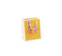 Eurowrap 30657-3C - Un Sac Cadeau Excellia- Format Moyen - 21,5x10,2x25,3cm - 210g - Motif : Chat, Lapin, Animaux, Anniversaire Enfant- Emballage Cadeau, Idéal pour : Livre, Jeu, Petits cadeaux