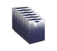Eurowrap - 30861-2Cpack - Un lot de 6 sacs cadeaux adulte - Grands formats 26,5x14x33cm - Étoiles - Qualité supérieure, résistant :210g - idéal pour : jeux de société, puzzles, coffrets