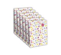 Eurowrap - 32418-2Cpack - Un lot de 6 sacs cadeaux anniversaire - Grands formats 26,5x14x33cm - Cadeaux - Qualité supérieure, résistant :210g - idéal pour : jeux de société, puzzles, coffrets