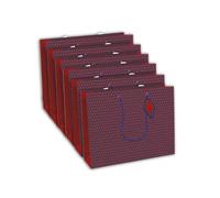 Eurowrap - 32481-6Cpack - Un lot de 6 sacs cadeaux adulte - Grands formats 37,3x11,8x27,5cm - Géométrique - Qualité supérieure, résistant :210g - idéal pour : jeux de société, puzzles, coffrets
