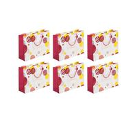 EUROWRAP 32484-6Cpack-6 sacs Shop 37,3x11,8x27,5cm-210g-Happy Birthday rose